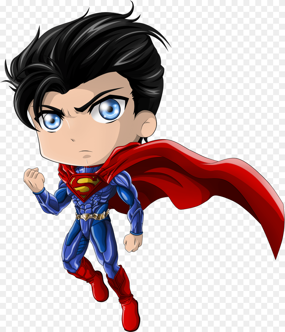 Superman Chibi Chibi Skins Dual Agar, Book, Comics, Publication, Adult Free Png Download