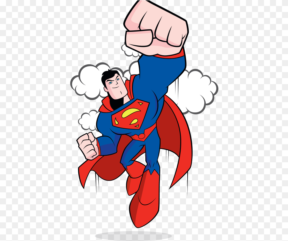 Superman Clip Super Man Superman Superman Clip Art, Book, Comics, Publication, Baby Free Png Download