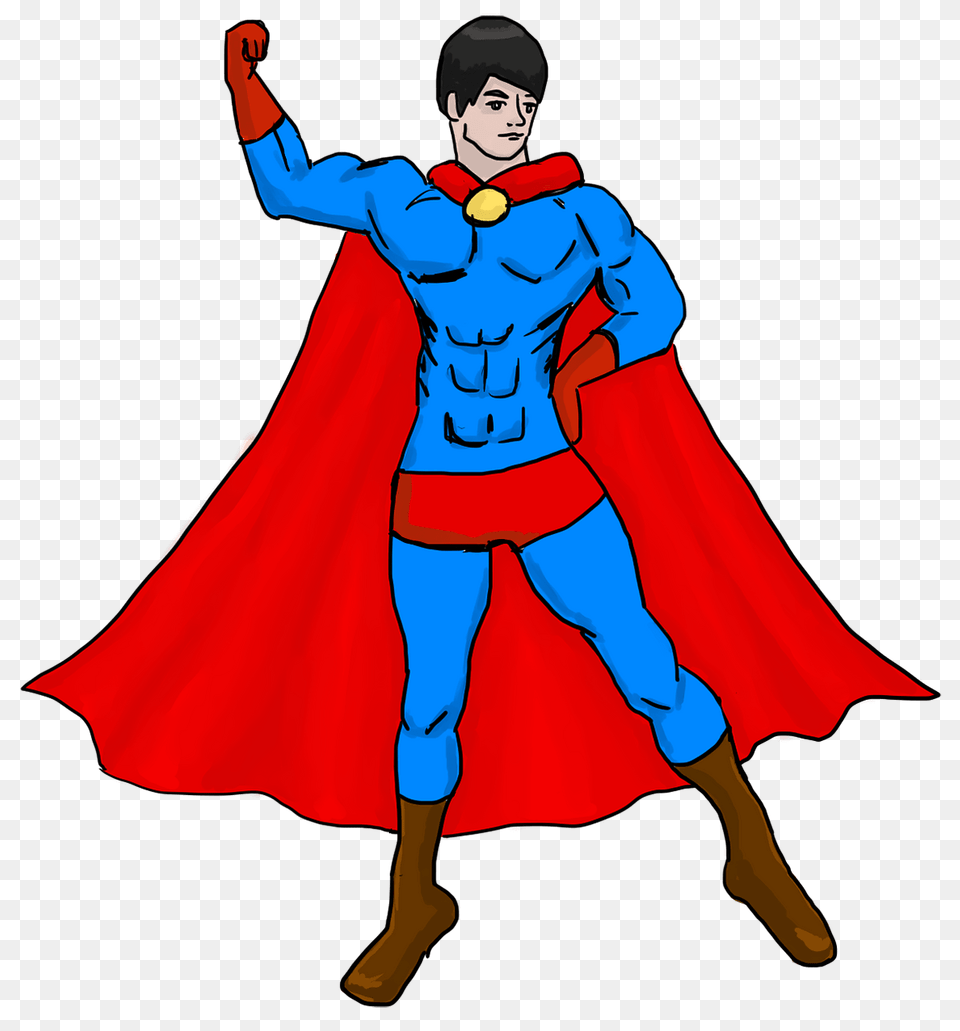 Superman Clipart, Cape, Clothing, Costume, Person Free Transparent Png