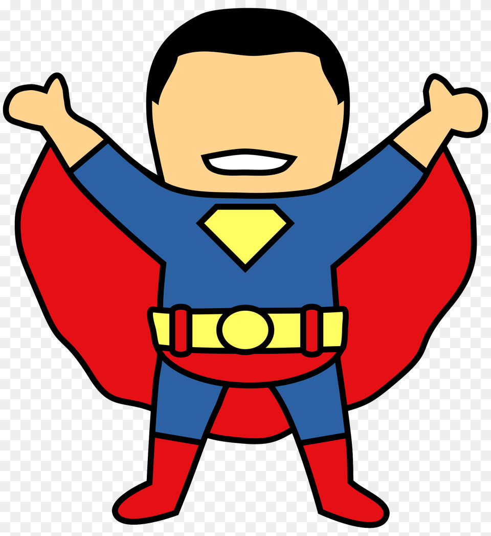 Superman Clipart, Cape, Clothing, Baby, Person Png Image