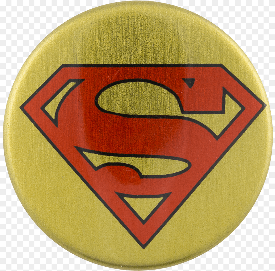Superman Gold Entertainment Button Museum Superhero Logo, Badge, Symbol, Emblem, Can Free Png Download