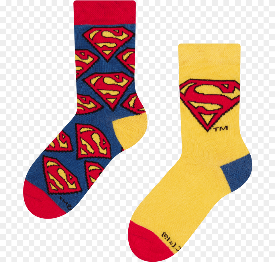 Superman Kids Socks Logo New Super Man, Clothing, Hosiery, Sock, Person Free Transparent Png