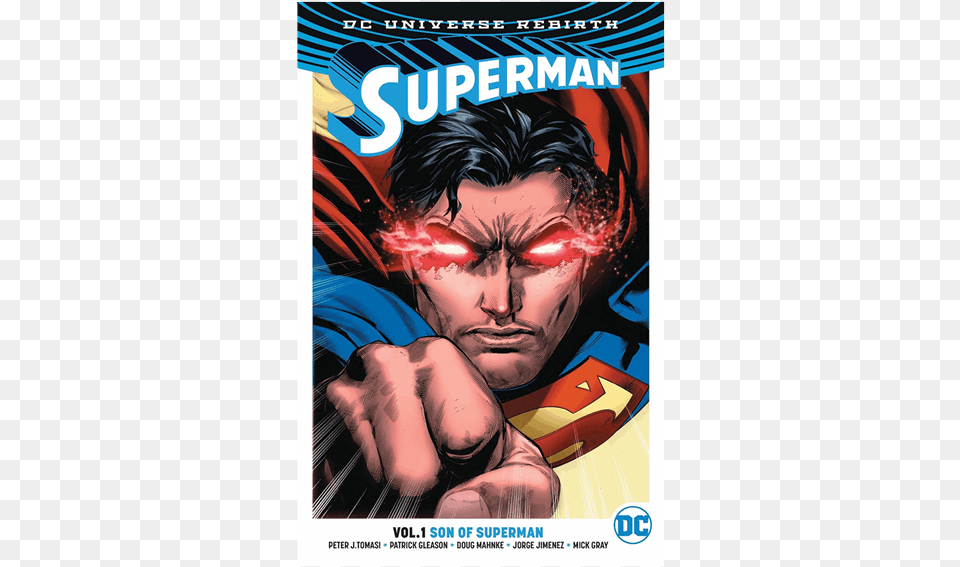 Superman Laser Eyes Comics, Publication, Book, Person, Man Png