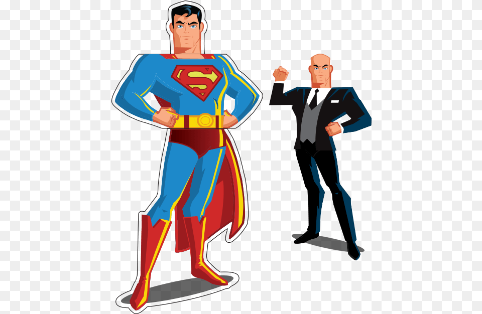 Superman Lex Luthor Mix Amp Match Cartoon, Formal Wear, Adult, Publication, Person Free Png Download