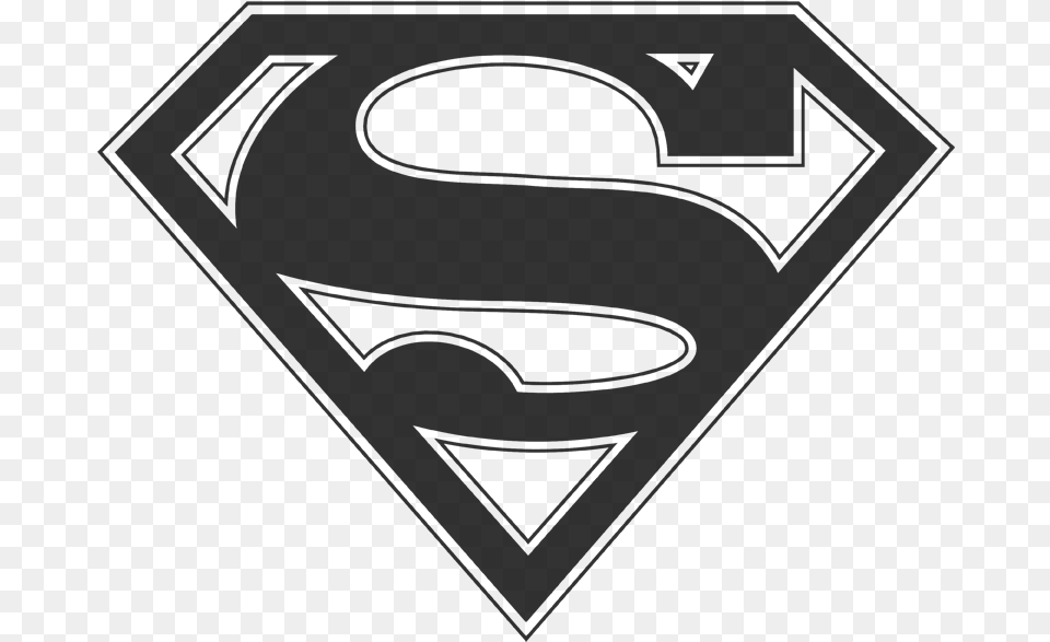 Superman Logo, Gray Free Png