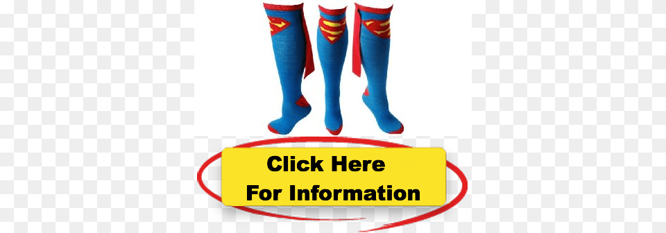 Superman Logo Dc Comics Superhero Cape Knee High Socks Bmc Group, Clothing, Hosiery, Sock Free Png