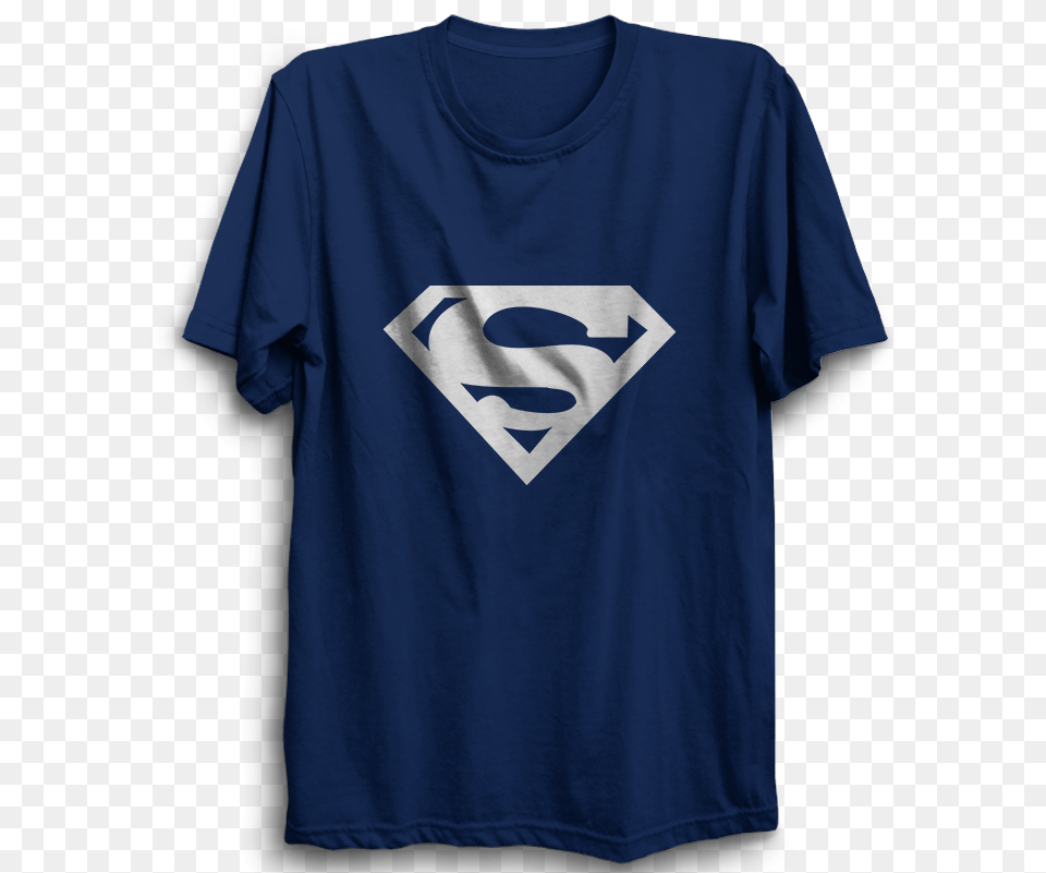 Superman Logo Half Sleeve Navy Blue Superman Logo, Clothing, Shirt, T-shirt, Long Sleeve Free Transparent Png