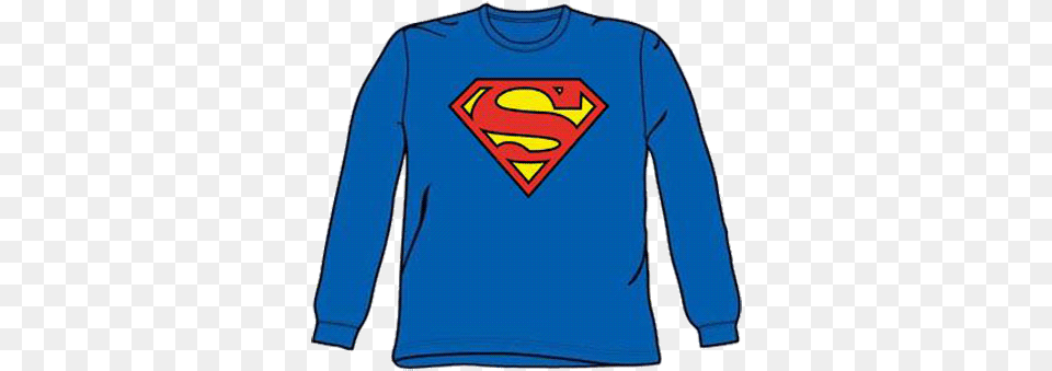 Superman Logo Longsleeve Tshirt Superman Logo, Clothing, Long Sleeve, Sleeve, Knitwear Png