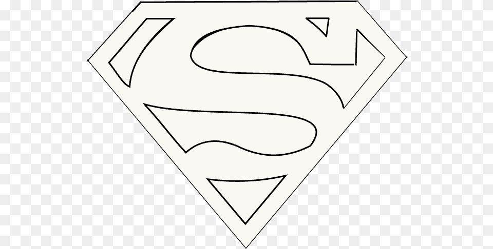 Superman Logo Outline Svg Stock Draw A Superman Logo, Symbol, Text, Mailbox Free Png