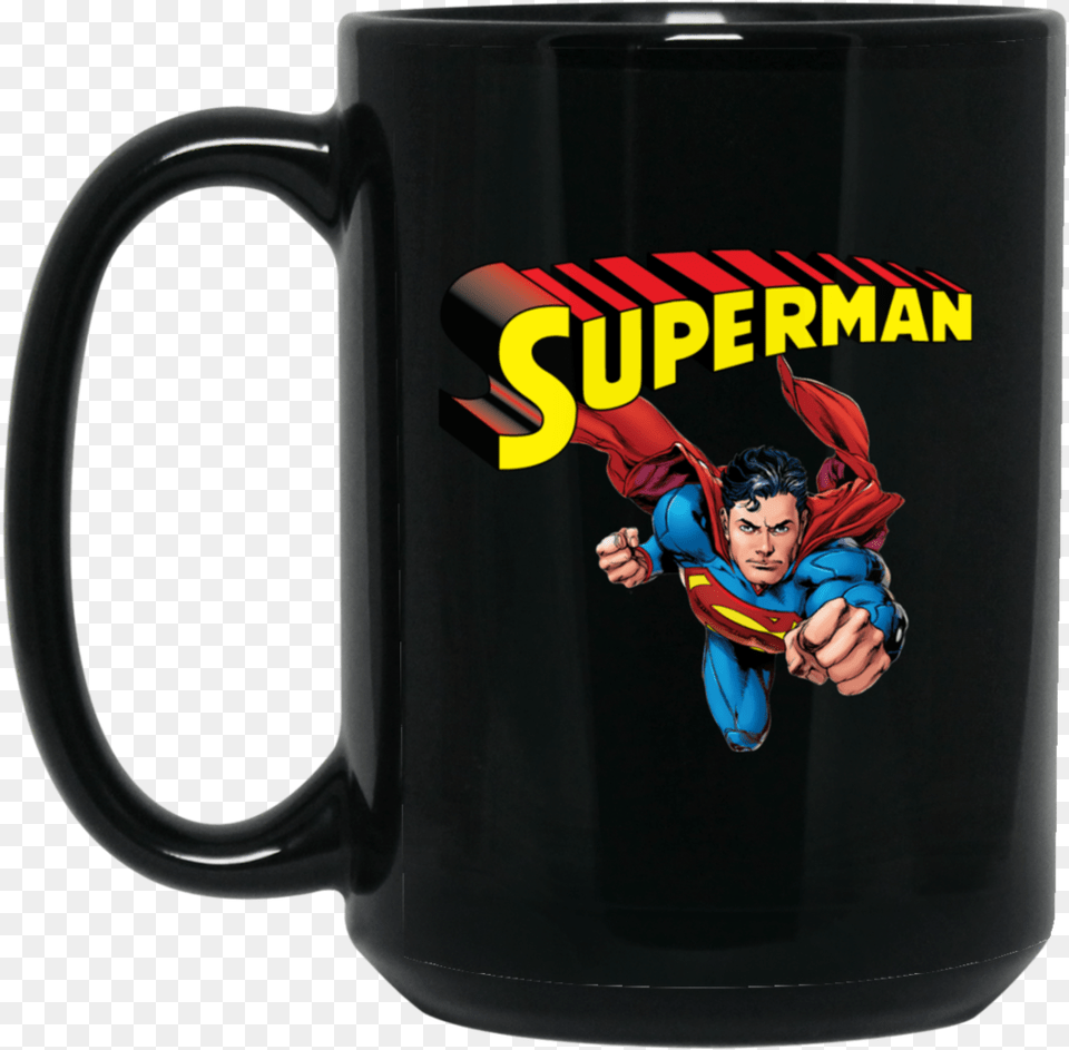 Superman Man Of Steel Bm15oz 15 Oz Dc Comics Collection 6 Graphic Novels 6 Animated, Cup, Baby, Person, Face Png
