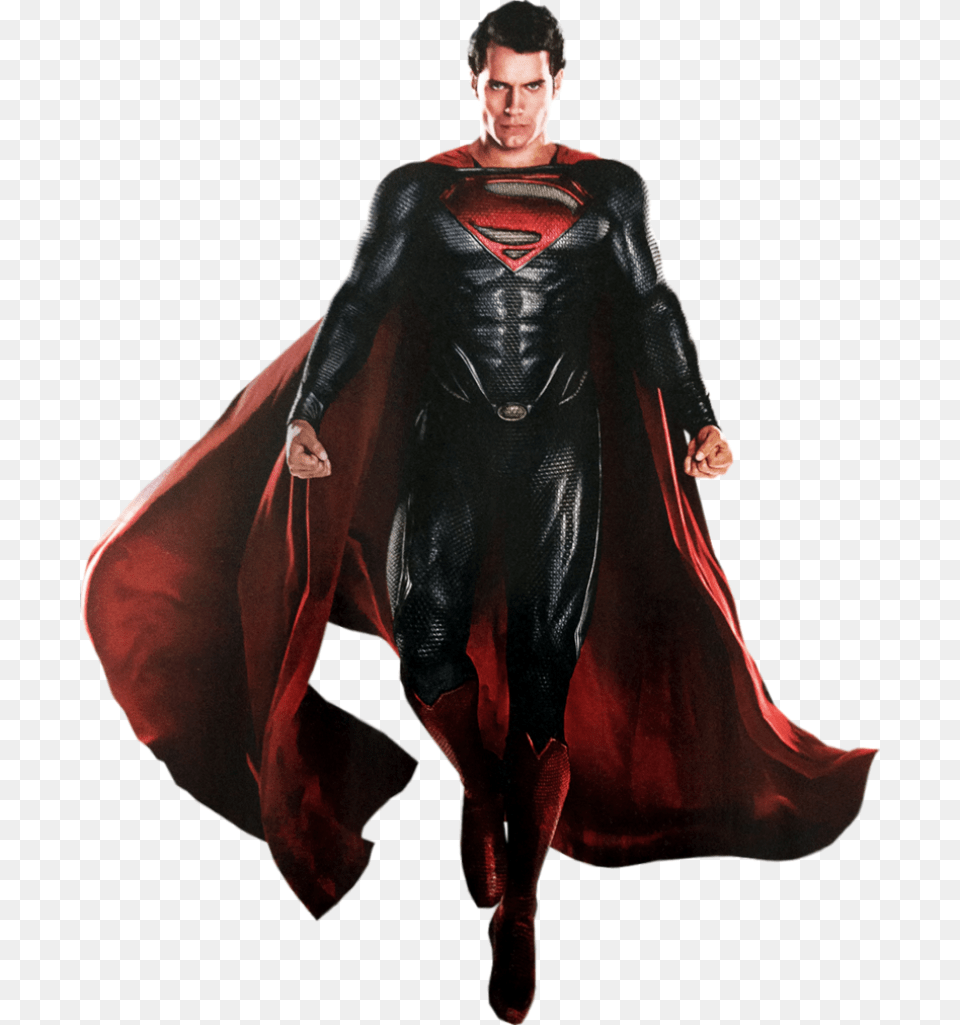 Superman Man Of Steel Full Body, Cape, Clothing, Fashion, Adult Free Png Download