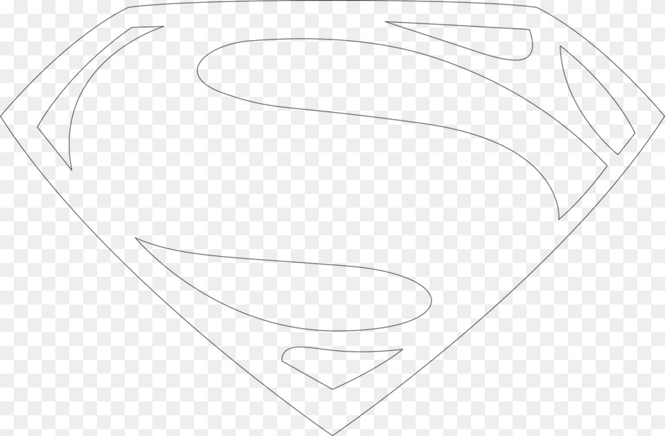 Superman Man Of Steel Logo Drawing Man Of Steel Symbol Drawing, Gray Png Image