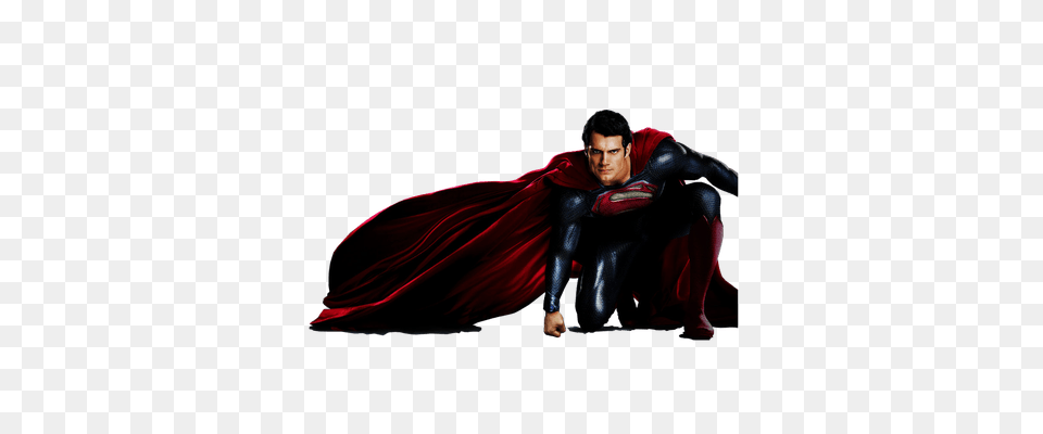 Superman On Ground, Cape, Clothing, Fashion, Adult Png Image