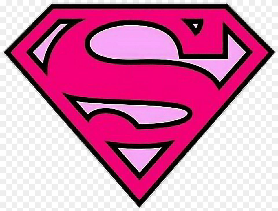 Superman Pink S Superhero Logo Superman Logo, Symbol, Emblem Free Png