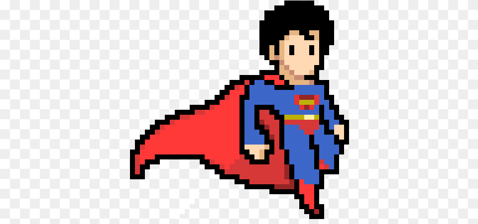 Superman Pixel Art Superman, Cape, Clothing, Dynamite, Weapon Png
