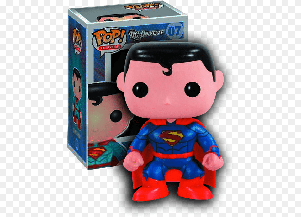 Superman Pop Vinyl Figure Funko The New 52 Version Pop Heroes Superman Vinyl, Toy, Face, Head, Person Free Png Download