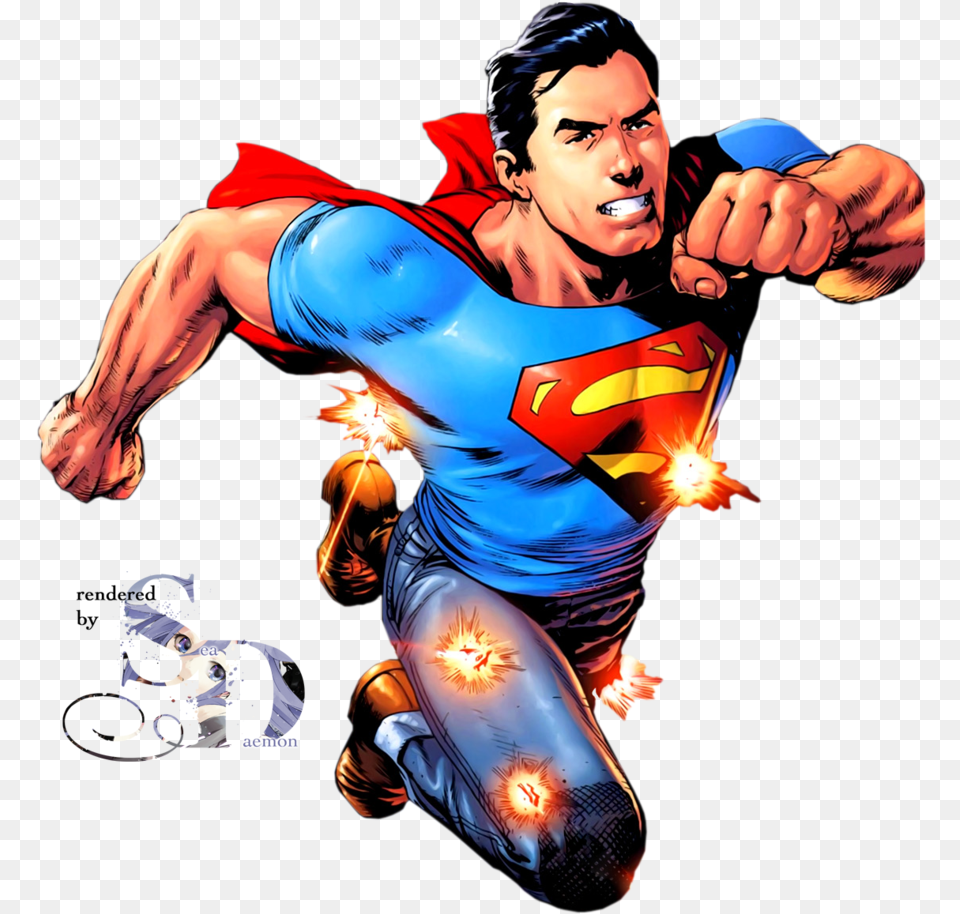 Superman Render Comic Super Man Render, Book, Comics, Publication, Adult Free Png