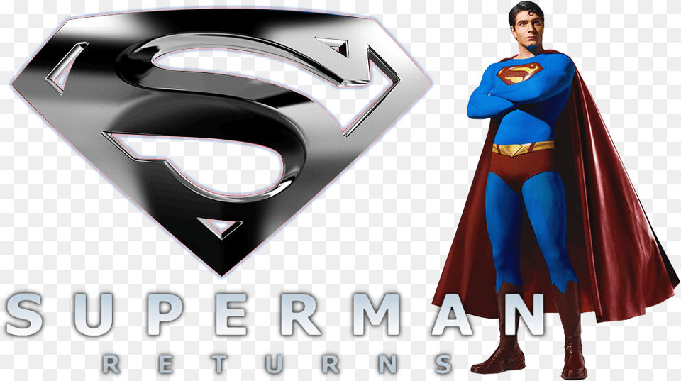 Superman Returns Superman Logo Black, Cape, Clothing, Adult, Female Png Image