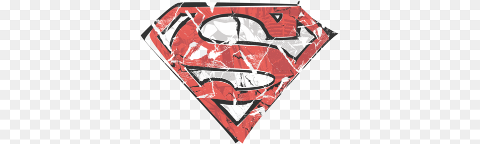 Superman Ripped And Shredded Juniors T Shirt Cracked Superman Logo, Device, Grass, Lawn, Lawn Mower Free Transparent Png