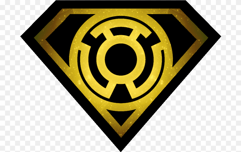 Superman Sinestro Lantern Shield By Kalel7 Yellow Lantern Superman Logo, Symbol Free Transparent Png