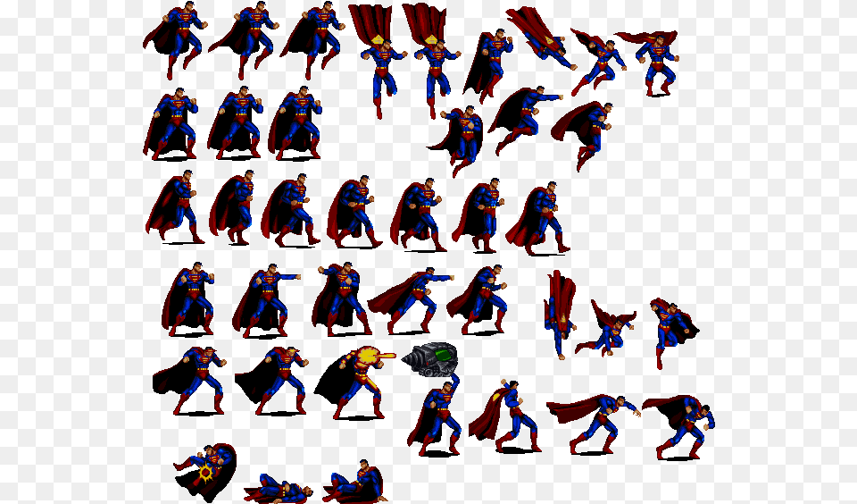 Superman Sprite Hd Sprite Sheet Superman, Baby, Person Free Png Download