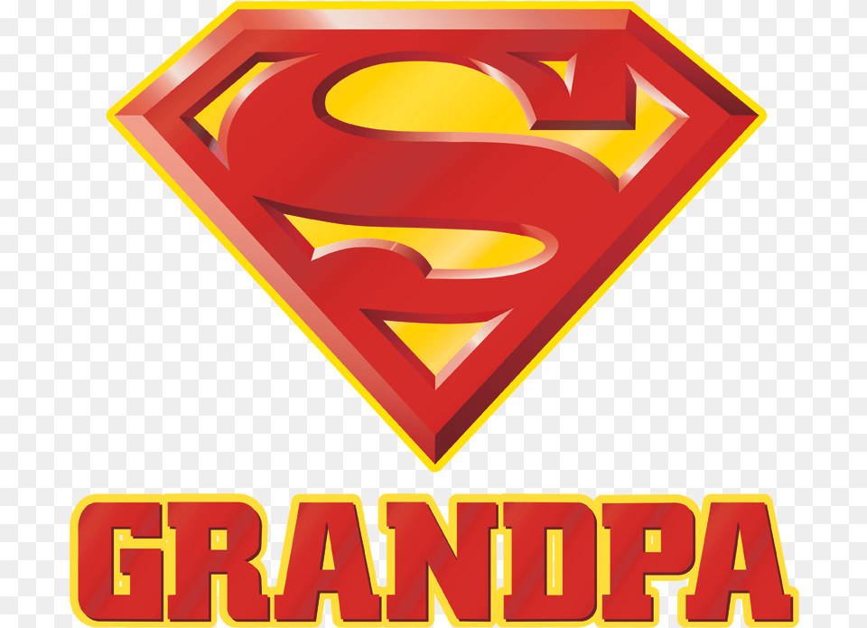 Superman Super Grandpa Men S Long Sleeve T Shirt Superman Super Grandpa, Logo, Dynamite, Weapon Free Png Download