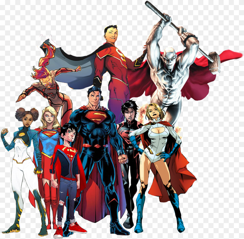 Superman Superboy Supergirl, Adult, Publication, Person, Woman Png Image
