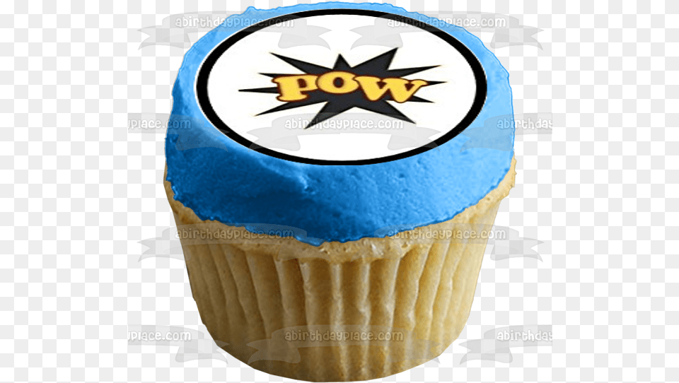 Superman Supergirl Wonder Woman Batman Robin Pow Edible A Birthday Place, Cake, Cream, Cupcake, Dessert Free Png Download