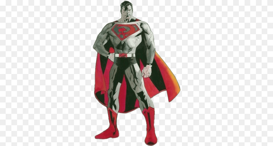 Superman Superman Red Son Cmic, Cape, Clothing, Adult, Male Png