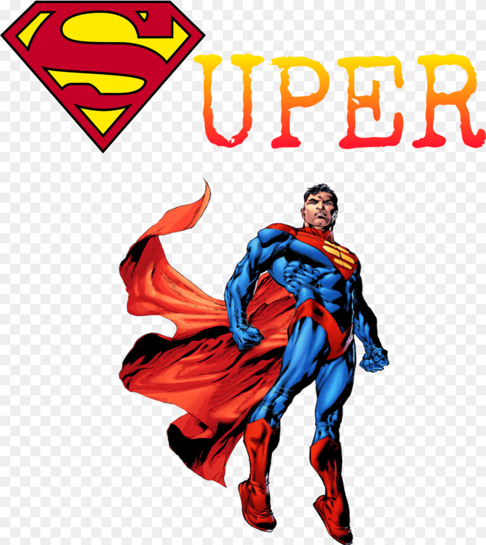 Superman Supermanlogo Words Superhero Supermantextlogod Superman Logo, Publication, Book, Comics, Person Png