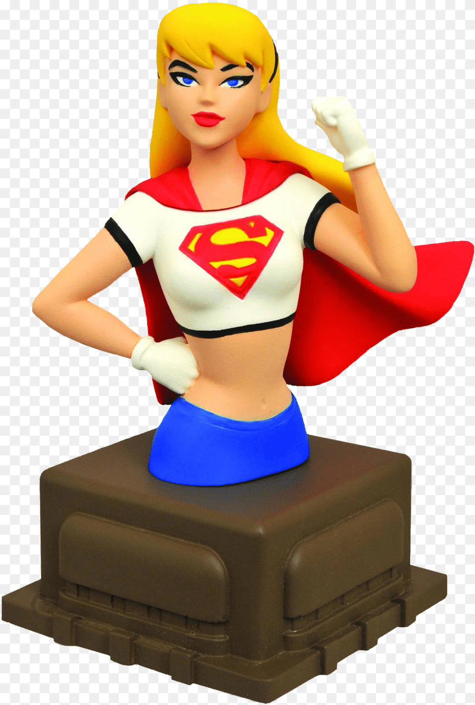 Superman The Animated Series Supergirl 6 Inch Bust Supergirl Batman Animated Series, Figurine, Clothing, Costume, Person Free Png