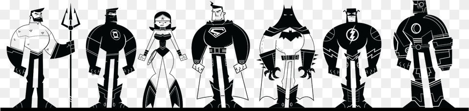 Superman Vector Justice League Black And White, Silhouette, Art, Drawing Png Image