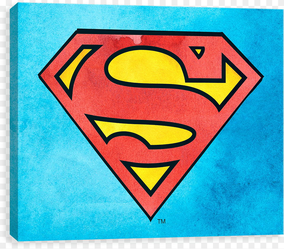 Superman Watercolor Logo Pop Art Superman Logo, Modern Art Png Image