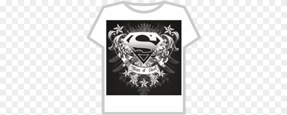 Superman Whitestarsblacklogos300x300 Roblox T Shirt Adidas Oro Roblox, Clothing, T-shirt, Emblem, Symbol Png Image