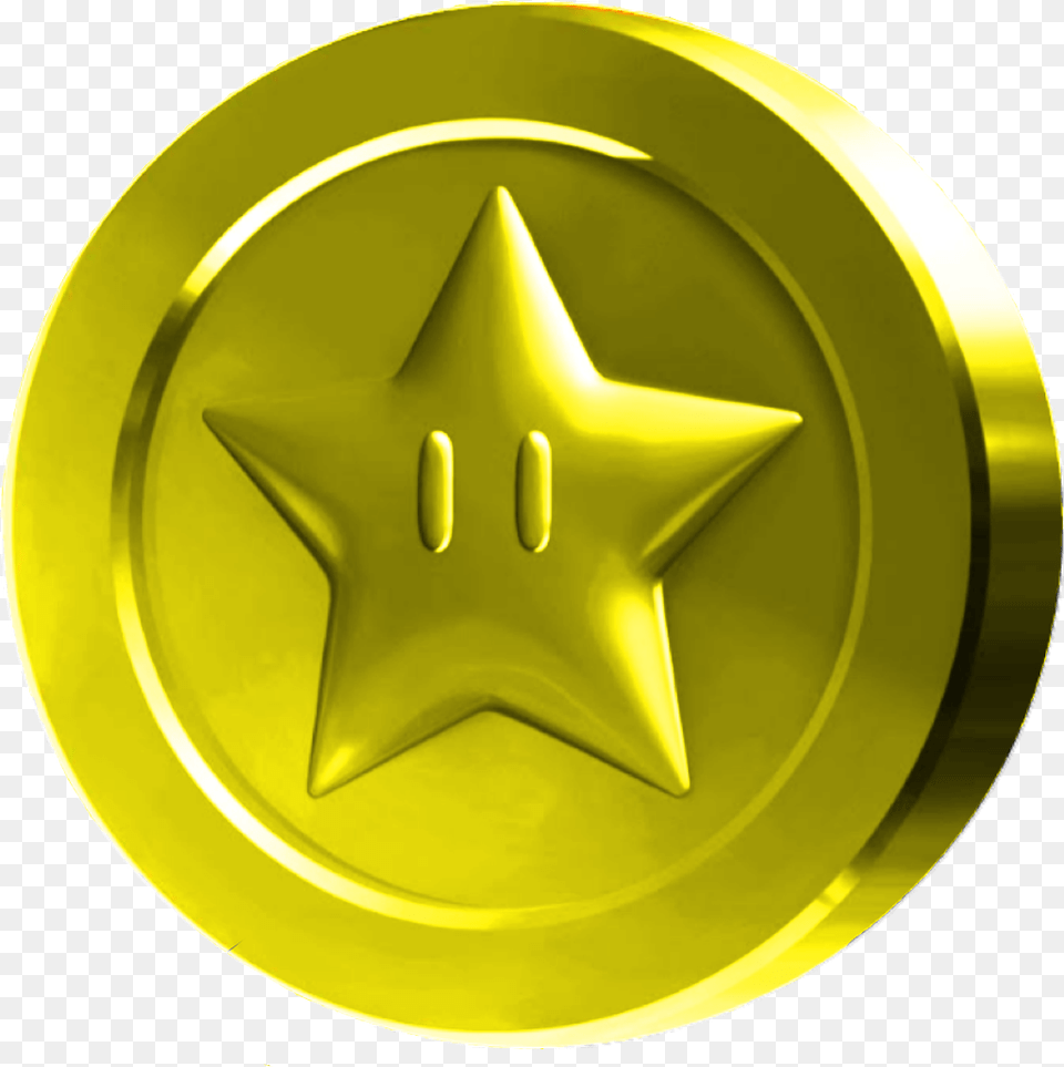 Supermario Mario Coin Star Retro Arcade Gaming Coin New Super Mario Bros U, Symbol, Disk, Medication, Pill Free Png
