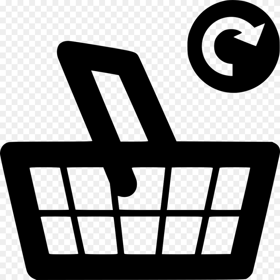 Supermarket Basket Grocery Update Commerce Icon, Shopping Basket, Symbol, Ammunition, Grenade Free Transparent Png