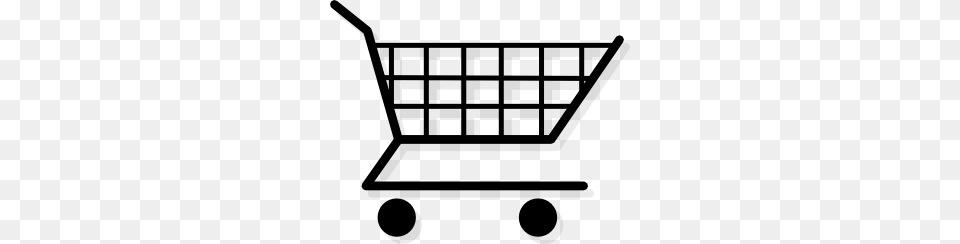 Supermarket Clipart, Shopping Cart, Stencil Free Transparent Png