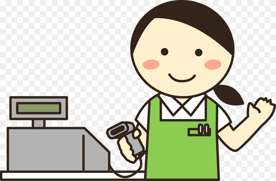 Supermarket Staff Clipart, Cartoon, Nature, Outdoors, Snow Png Image