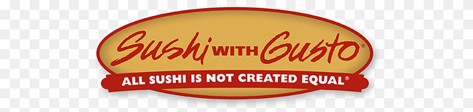Supermarket Sushi With Gusto Uf, Food, Ketchup, Logo, Text Png Image