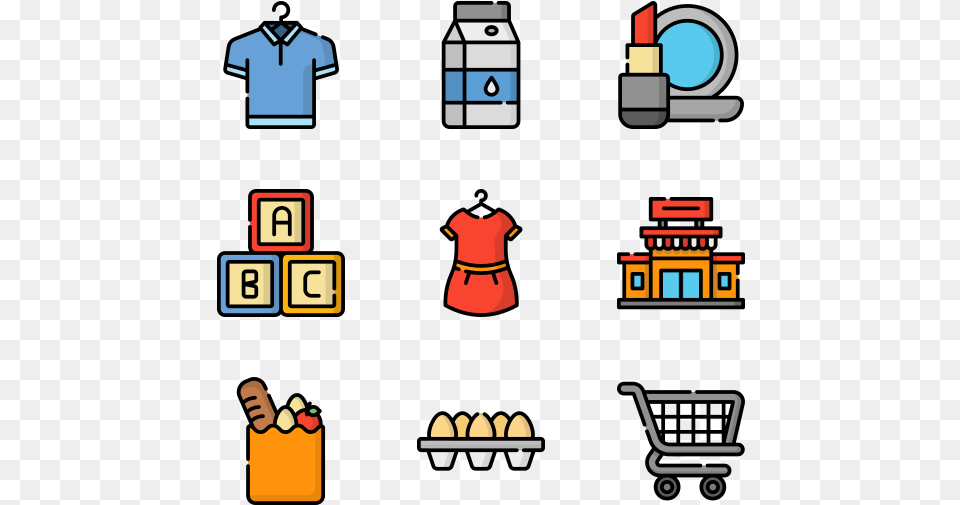 Supermarket Train Station Icons Free Png