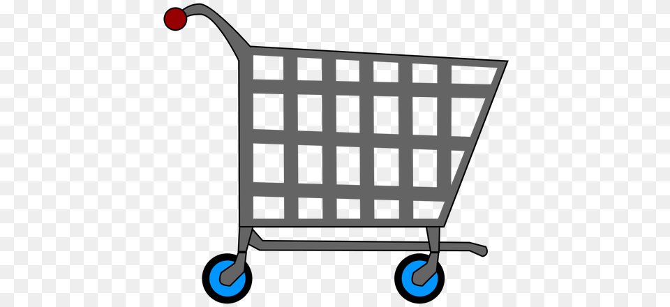 Supermarket Trolley Vector Drawing, Shopping Cart Free Png