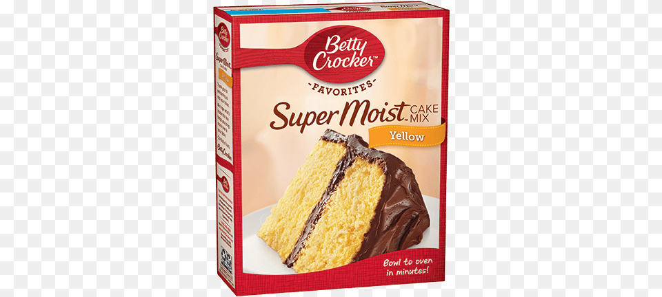 Supermoist Yellow Cake Mix Betty Crocker Yellow Cake Mix, Food, Bread, Sweets, Chocolate Png