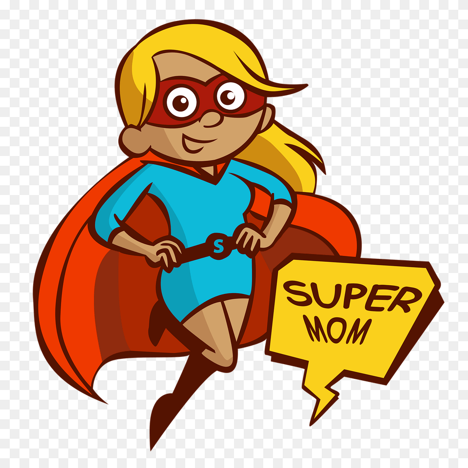 Supermom Clipart, Baby, Person, Face, Head Free Png