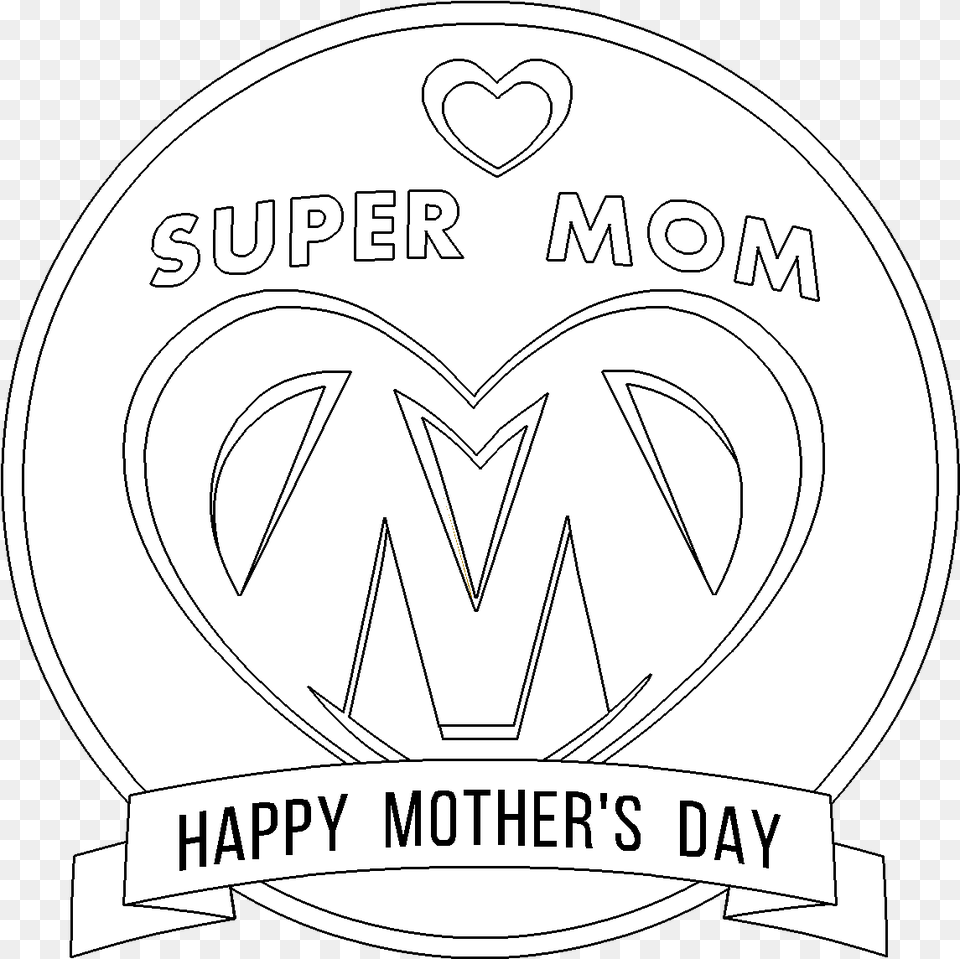 Supermom Logo Coloring Emblem, Badge, Symbol Png