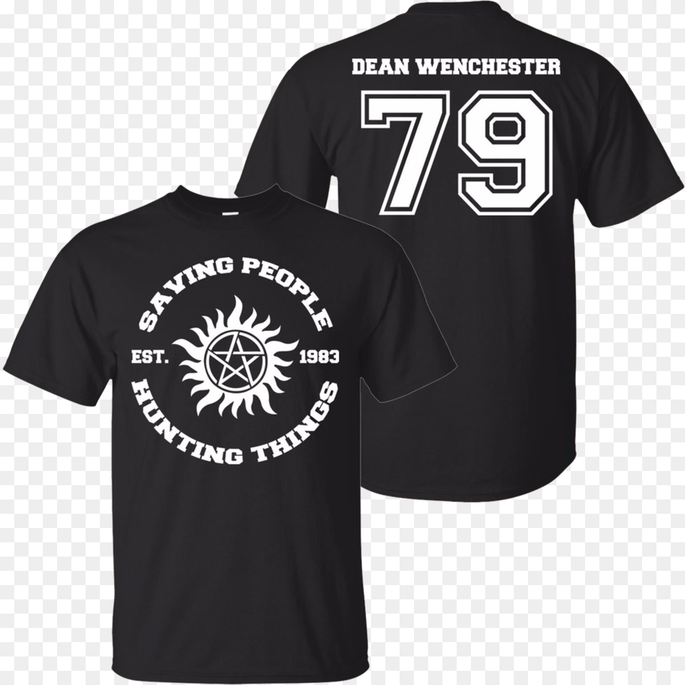 Supernatural Dean Winchester T Shirt Black Sclass Sports Jersey, Clothing, T-shirt Png Image