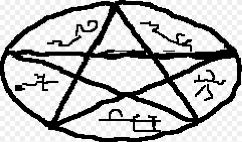 Supernatural Devil39s Trap Enneagram Of Personality, Gray Png