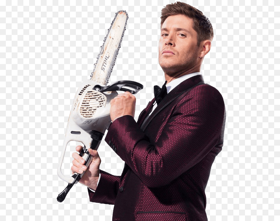 Supernatural Jensen Ackles Ew Halloween Jensen Ackles Chainsaw, Adult, Person, Man, Male Png