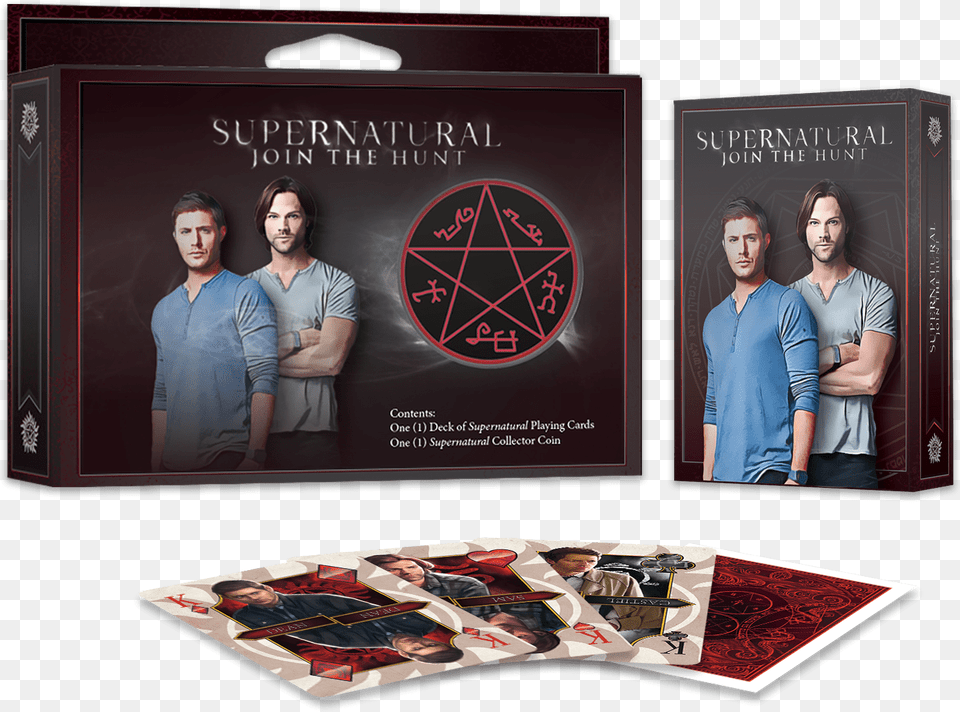 Supernatural Playing Cards, Advertisement, Poster, Adult, Person Free Png Download