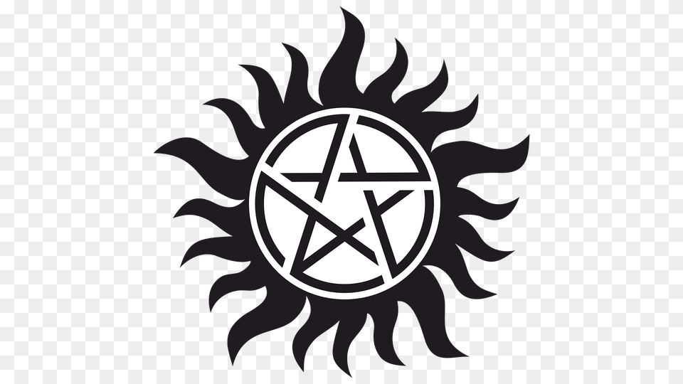 Supernatural Symbol, Star Symbol, Emblem Free Transparent Png