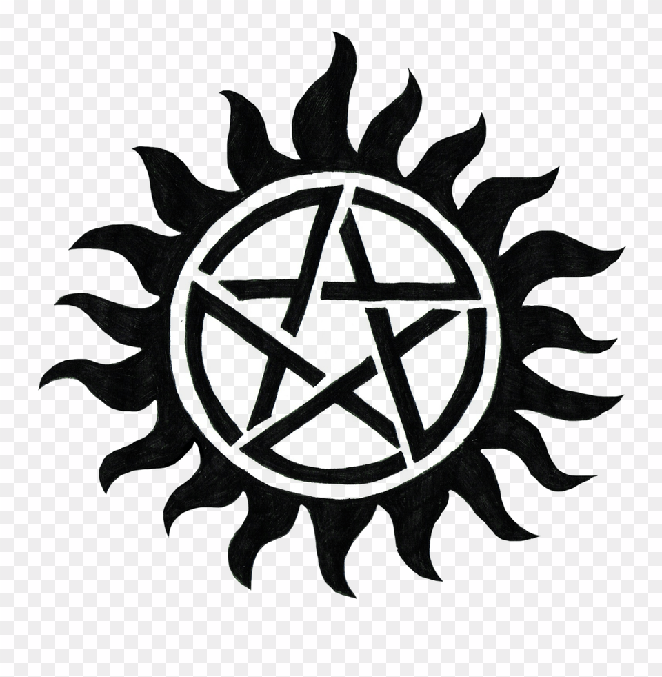 Supernatural Tattoo Non Timebo Mala, Symbol, Machine, Star Symbol, Wheel Free Png Download